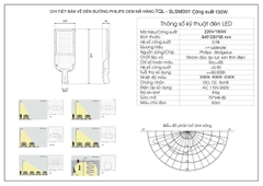 Đèn đường Led TQL - SLSMD01 công suất 150W