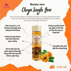 RƯỢU MƠ CHOYA SINGLE YEAR 650 ML