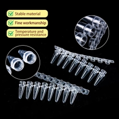 0.1ml PCR 8- Strip nắp phẳng, ống trong-ống đục, 125 Strip/hộp, hãng Fcombio-USA