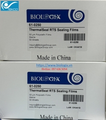 Màng Film dán đĩa qPCR, chất liệu polyolefin 50µm (ThermalSeal RTS Sealing Films), Biologix