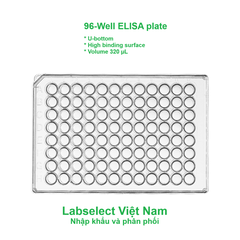 Đĩa ELISA 96 giếng 320μL, đáy U/ V, bề mặt liên kết cao, mầu trong, ELISA plate, LABSELECT