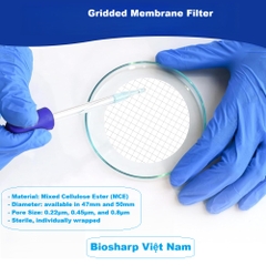 (Vô trùng) Màng lọc Vi Sinh (MCE), đk 47 và 50mm/0.8μm-0.22µm-0.45μm, 100 chiếc/hộp, Biosharp