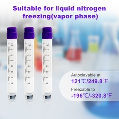 Lọ trữ lạnh 0.5ml-5.0ml, 25 cái/túi- tiệt trùng, ren trong/ngoài-có 2 mã vạch (-196°C) Biologix