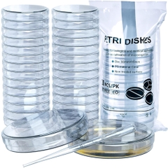 Đĩa petri 90*15mm, 2 ngăn/3 ngăn/4 ngăn, chất liệu PS, Petri dish Vô trùng, hãng Fcombio