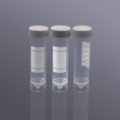 Ống ly tâm (falcon) 50ml, tự đứng, nắp vặn xám, 25 chiếc/túi-tiệt trùng, Biosharp