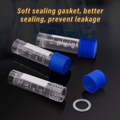 Cryo vials, 2ml, blue cap (printed with IMEC) túi 100 chiếc, hãng Fcombio