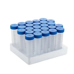Ống ly tâm nhựa (Falcon) 15ml/50ml nắp phẳng/nắp rãnh, 50/25 cái/ giá xốp-tiệt trùng tekcovina