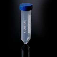 Ống ly tâm nhựa (Falcon) 15ml/50ml nắp phẳng/nắp rãnh, 25 cái/gói-tiệt trùng, Biologix