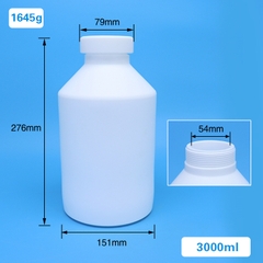 Chai PTFE/ Teflon miệng hẹp, nắp vặn, 2 lít-5 lít-10 lít-20 lít (PTFE Reagent Bottle)