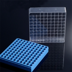 Hộp nhựa PC đựng ống Cryo 0.5ml, 1.5ml, 2.0ml hoặc 5.0ml, 81-100 vị trí (-196°C) Biologix-USA