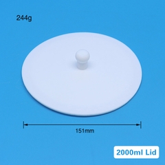 Cốc nhựa PTFE/Teflon có mỏ (PTFE Beakers), 2 lít/3 lít/5 lít/ 10 lít (gồm nắp), Chính hãng