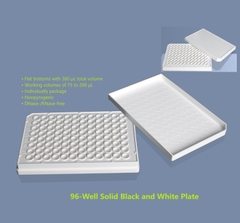 Đĩa/ Phiến nuôi cấy tế bào solid black/ solid white 96 Well, đáy phẳng, Sterile TC-treated