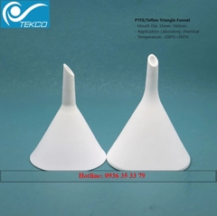 Phễu rót PTFE, PTFE Triangle Funnel, -200 ~ 260°C, đường kính 35mm-160mm,  tekcovina