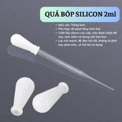 Quả bóp silicon 2ml 1 van hút mẫu thí nghiệm (Pipette bulb), mã BS-PBG-02-W, Biosharp