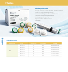 CA-Màng lọc tiệt trùng 13-33mm, lỗ 0.22µm/ 0.45µm (Syringe Filter CA), Biosharp