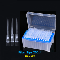 Đầu côn có lọc, hộp 96 típ-vô trùng (Pipette filter tips), hãng Fcombio-USA