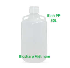Bình nhựa HDPE 4L, PP-10L-20L-50L, có tay xách, Carboy Without Spigot, hãng Biossharp