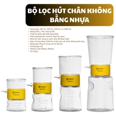 Bộ lọc hút chân không bằng nhựa 150ml-1 lít, tiệt trùng, 0.22µm PES membrane, Biosharp