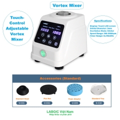 Máy Vortex Mixer màn hình cảm ứng, tốc độ 300-3000rpm, biên độ 3mm, L-VM-C, hãng LABGIC