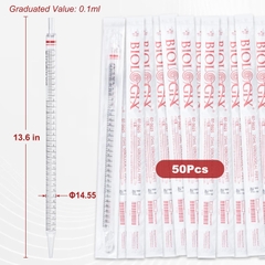 Pipette nhựa PS tiệt trùng 1 cái/ túi, dung tích 1ml- 50ml (Serological Pipettes), Biologix-USA