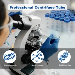 Ống ly tâm nhựa (Falcon) 15ml/50ml nắp phẳng/nắp rãnh, 25 cái/gói-tiệt trùng, Biologix Hóa Chất LAB- Phương