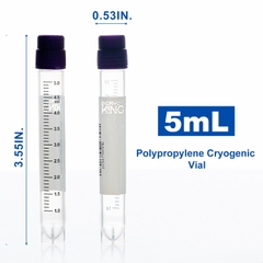 Lọ trữ lạnh 2.0ml-5.0ml, 25 cái/túi- tiệt trùng, ren ngoài- có mã vạch (-196°C) Biologix