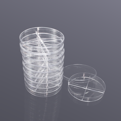 10 đĩa Petri nhựa 90mm, chia 2, 3, 4 ngăn, tiệt trùng 10 cái/túi, hãng Biosharp