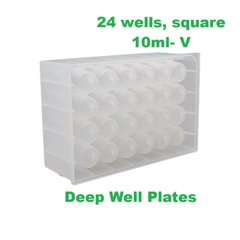 Deep Well Plates 24 giếng vuông, 10ml-đáy V, kingfisher Flex, DNase & RNase free, Biologix