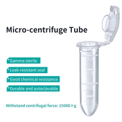 Ống ly tâm-Ống Eppendorf (Microcentrifuge Tubes), hộp 500 chiếc, hãng Biologix-USA