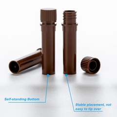 Ống đựng mẫu 2ml màu nâu, 500 chiếc/hộp (gồm Ống+Nắp), (Cryotube brown), Biologix