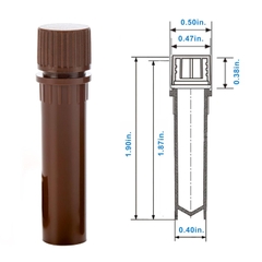 Ống đựng mẫu 2ml màu nâu, 500 chiếc/hộp (gồm Ống+Nắp), (Cryotube brown), Biologix
