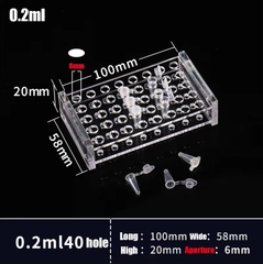 Giá/ Rack đỡ ống PCR 0.2ml/0.5ml, 40 vị trí (Centrifuge Tube Rack) hãng Biosharp