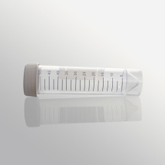 Ống ly tâm (falcon) 50ml, tự đứng, nắp vặn xám, 25 chiếc/túi-tiệt trùng, Biosharp