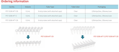 0.1ml/ 0.2ml 8 Strip PCR Tube nắp liền ống, 120 trip/ gói, hãng Labselect