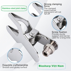 (Inox) Kẹp cổ bình cầu- khớp nối (Stainless steel Joint Clamp), #12-50, hãng Biosharp