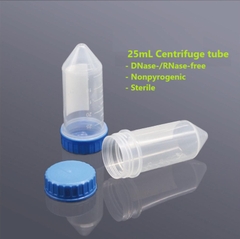 Ống ly tâm (falcon) 25ml, nắp vặn, 15.000xg, 25 cái/ gói vô trùng Centrifuge tube Biosharp