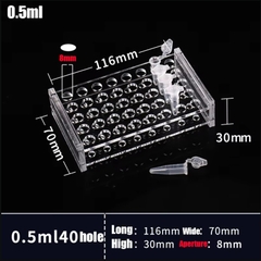 Giá/ Rack đỡ ống PCR 0.2ml/0.5ml, 40 vị trí (Centrifuge Tube Rack) hãng Biosharp