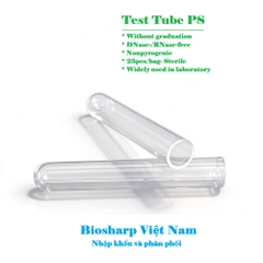 5ml-14ml- Ống nghiệm nhựa PS/ PP, đáy tròn, Không chia vạch, 25 cái/túi-Sterile, Biosharp
