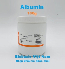 Albumin ≥98.0%, lọ 25g/100g (Bovine, fraction V, pH 7.0), Cat.#: AD0023, BioBasic-Canada