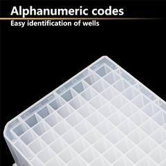 Deep Well Plates 96 giếng vuông, 2.2ml-đáy V, DNase & RNase free, Biologix