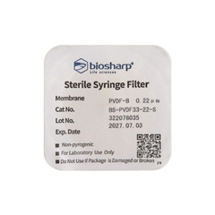 PVDF hydrophobic-Màng lọc tiệt trùng 13-33mm, lỗ 0.22µm/ 0.45µm (Syringe Filter) Biosharp
