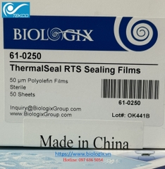 Màng Film dán đĩa qPCR, chất liệu polyolefin 50µm (ThermalSeal RTS Sealing Films), Biologix