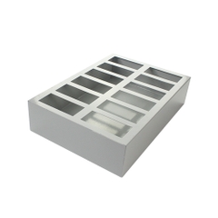 SET Bộ nhuộm lam: 12 bể nhuộm đứng 24 vị trí-giá inox đựng bể 12 vị trí, BS-24-PB-SG, Biosharp