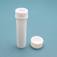 Ống ly tâm/ ống nghiệm PTFE 10-100ml, nắp vặn phẳng, đáy tròn dùng trong thí nghiệm