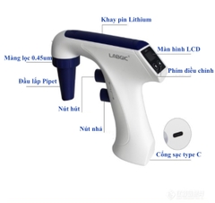 Dụng cụ trợ hút pipet bằng điện, dung tích hút 0.1-100ml, Levo Plus pipette, hãng Labgic
