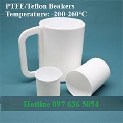 Cốc PTFE/Teflon có tay cầm (PTFE Beaker with Handle), Dung tích: 250ml-10000ml, tekcovina