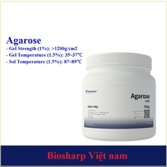 Agarose dùng cho điện di, 100g-500g-1kg, mã BS081, hàng có sẵn, hãng Biosharp