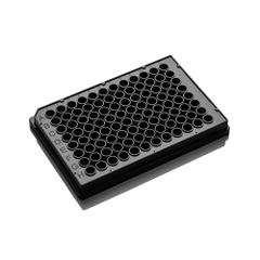 Đĩa/ Phiến nuôi cấy tế bào mầu đen nắp trong suốt 96 Well, đáy phẳng, Sterile, Labselect