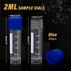 Cryo vials, 2ml, blue cap (printed with IMEC) túi 100 chiếc, hãng Fcombio