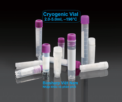 50 chiếc Lọ 2.0ml trữ lạnh -196°C, ren trong/ngoài, vô trùng, nắp vặn mầu tím, Biosharp